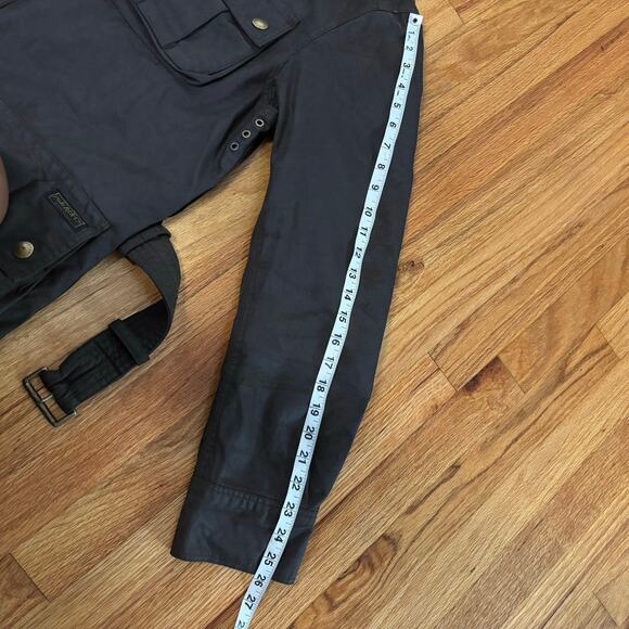 Polo Ralph Lauren Mens Biker Hunting Parka Lined Belted Sz Medium Dk Brown - Picture 16 of 16